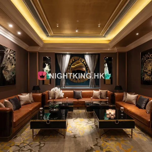 利澳薈 VIP 包廂一角・水晶龍鷹畫配絲絨窗簾