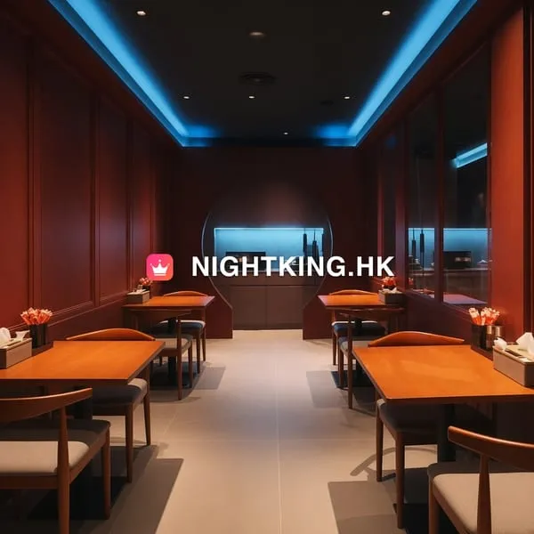 八湯御桑拿 餐飲休息區・藍光天花配木質餐桌